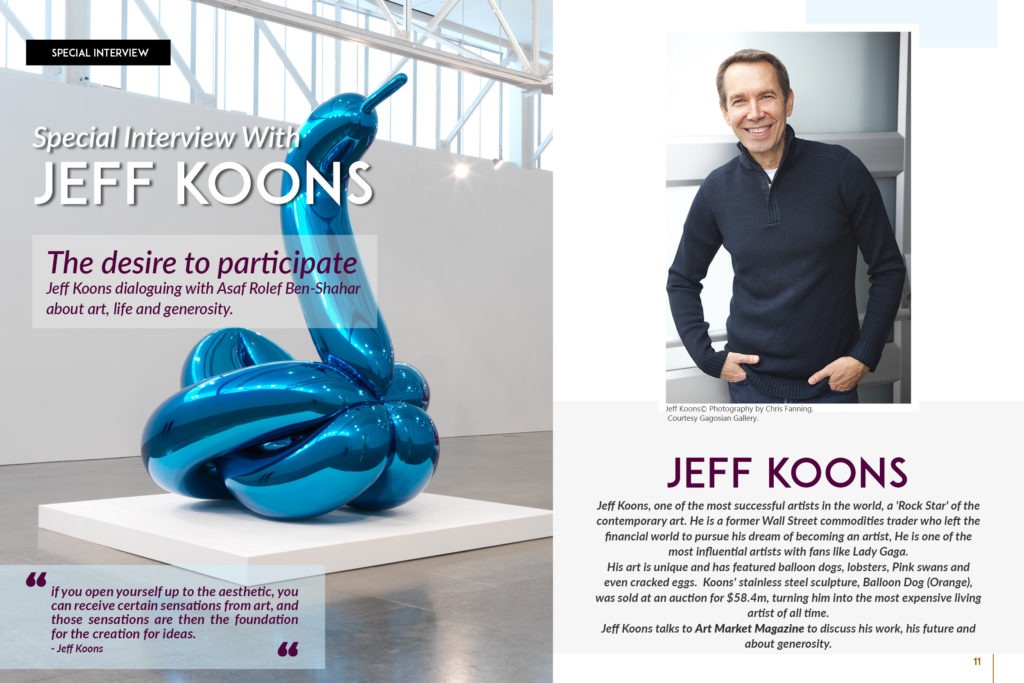 Jeff Koons, An Interview in Art Market Magazine