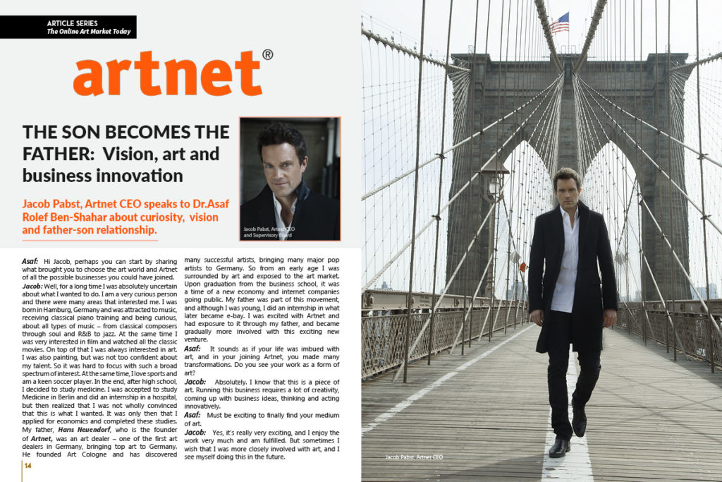 Jacob Pabst. Artnet. An Interview in Art Market Magazine