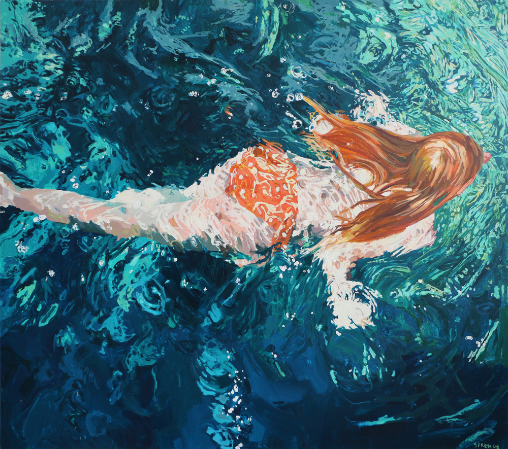 Lagoon Verde. 57x64”, Oil on canvas