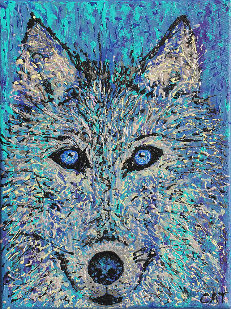 I Met A Wolf, 30x40cm, Acrylic on canvas, 2016