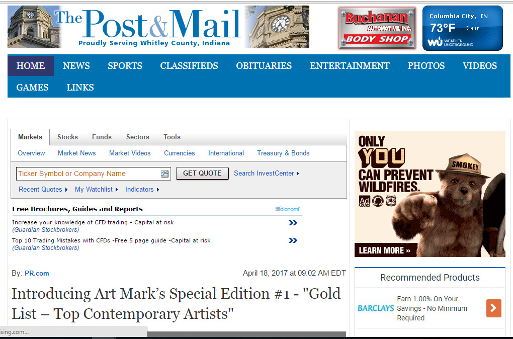 Art Market GOLD LIST on Post and Mail