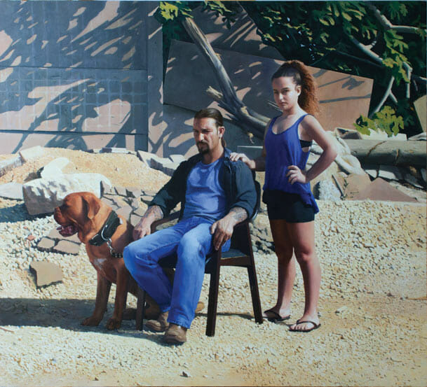 Matan Ben Cnaan, Annabelle and Guy, 120X130 cm, Oil on board, 2015