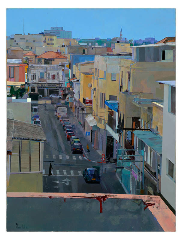 Amnon David Ar. Ha’Mashbir corner of Levinsky 2010 Oil on canvas. 80X61 cm. 