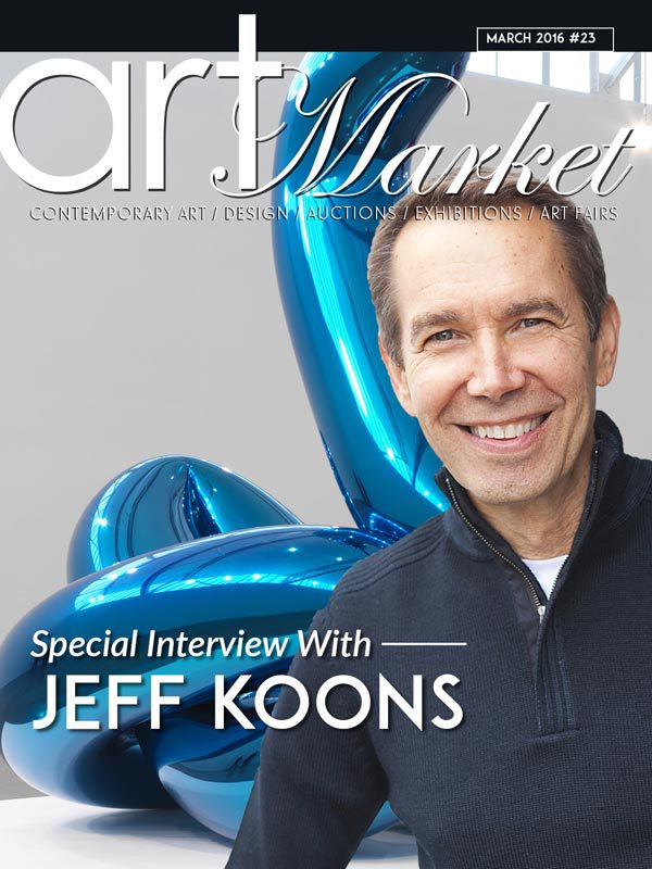 Jeff Koons special interview on art market magazine special issue 23 for contemporary fine art.