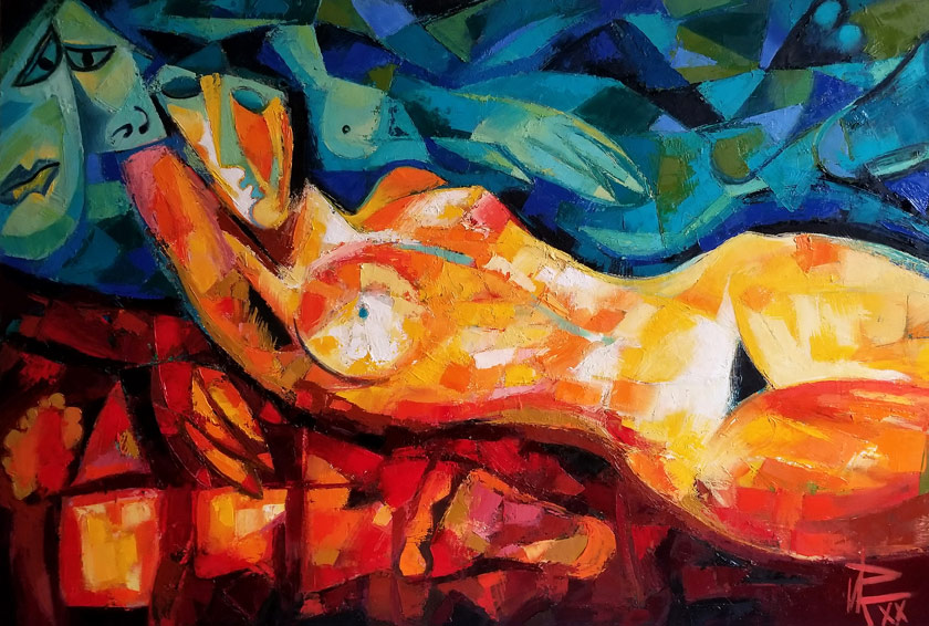 Irina Simidchieva 
© All rights reserved.
Unconscious dance. 2020. Oil on Canvas. 
65 X 100 cm. 