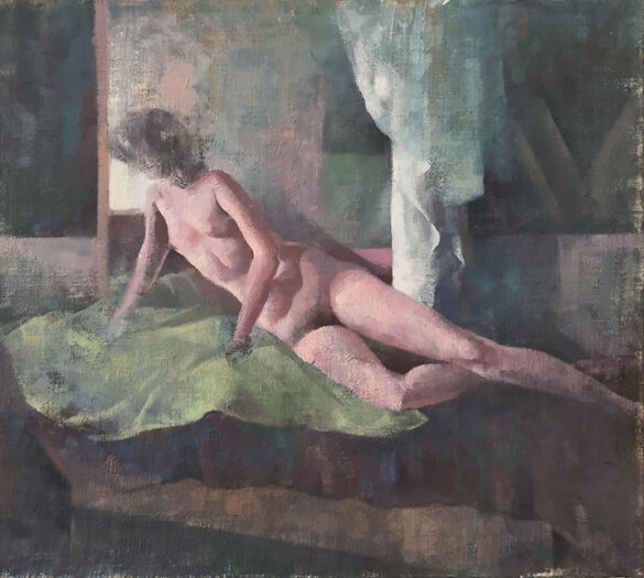 Pink Figure. Oil on canvas. 35 x 40. 2020 Osnat Oliva © All rights reserved.