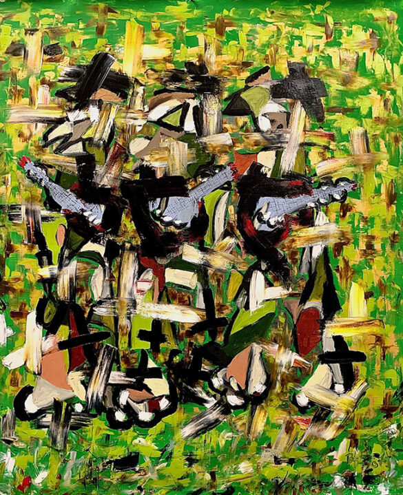 Mandolin. Oil Support Belgium Linen. 44 x 46 Inches. 2019 Johannes Boekhoudt © All Rights Reserved