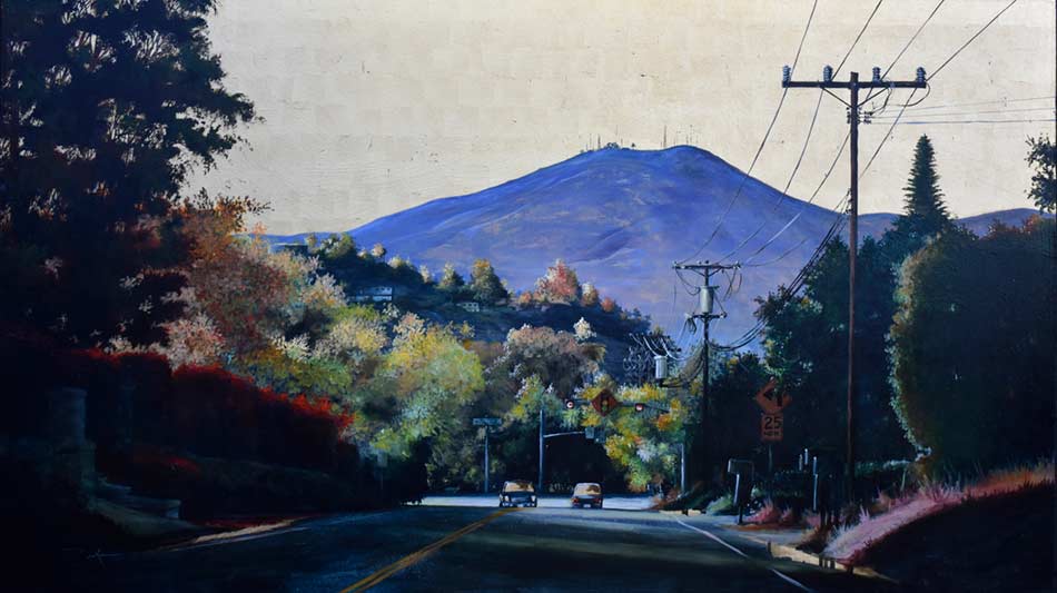 Mt. SAN MIGUEL. Acrylic & Gold Leaf. 48" x 84". 2020 Duke Windsor © All rights reserved. 