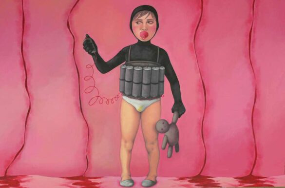 "Le jeu des adultes" (The Game of Adults, 2020) Acrylic on hardboard, 120x80 cm Maximilian © All rights reserved.