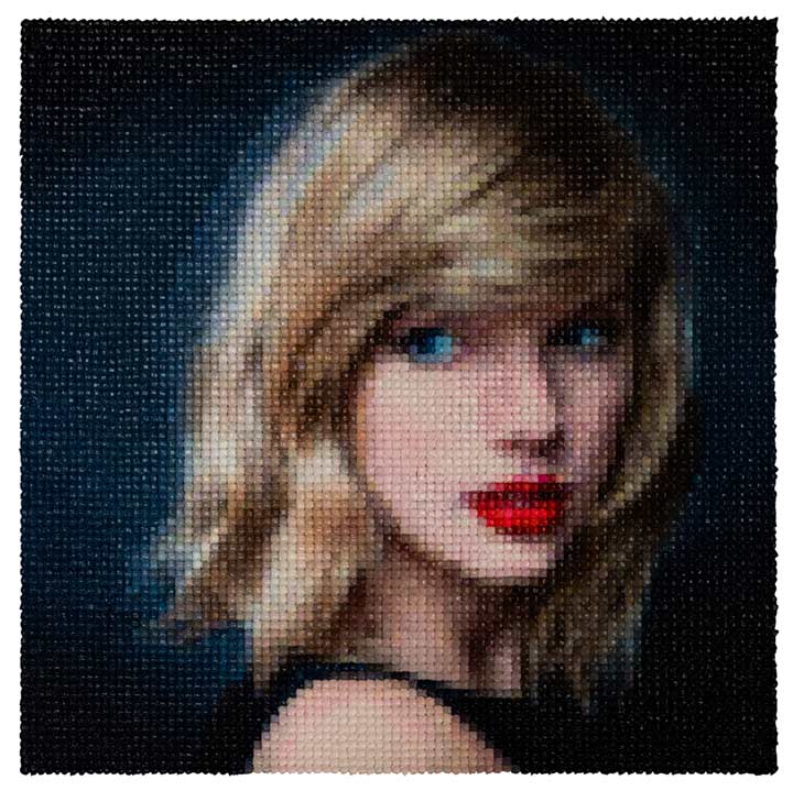 Taylor Swift, Oil on canvas, 140 x 140 cm, 2019 Stone Chun Shi © All rights reserved. 