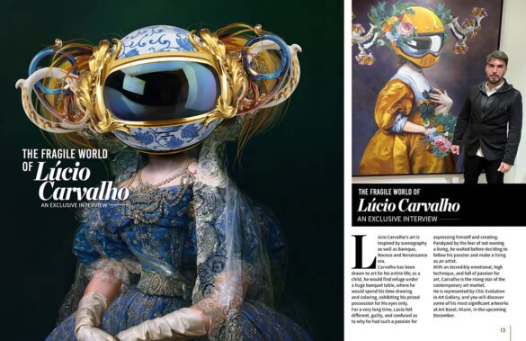 An exclusive interview with Lúcio Carvalho on Art Market Magazine. Artwork: The Lady of Seville. Oil Painting. 180 x 200 cm. 2020 Lúcio Carvalho © All rights reserved. See interview article on page 12