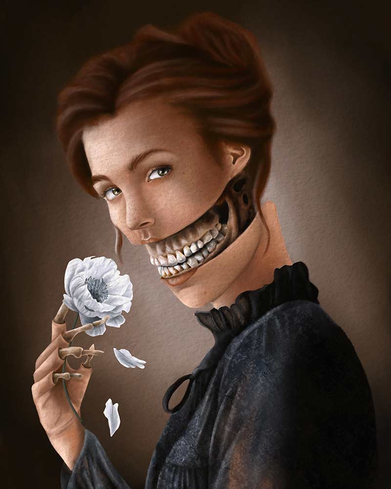 You should smile more. 2021. 
Digital Painting. 20.32 x 25.4 cm
Hannah Rose © All rights reserved. 