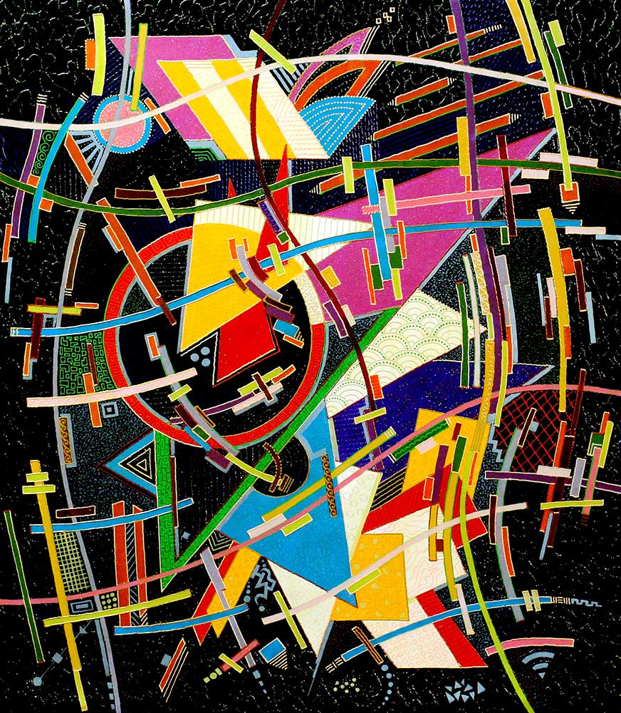 Colorful musical composition #82. Mixed media on canvas. 109 x 95 cm.
Yosef Reznikov (RESH) © All rights reserved.