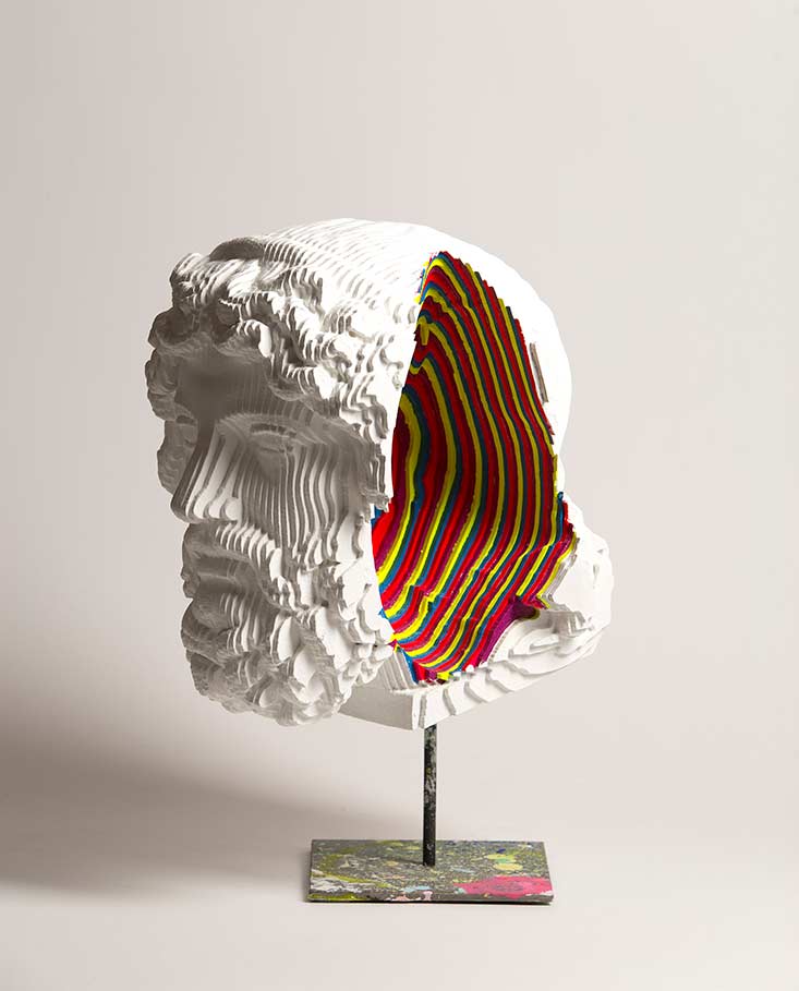Zeus' Color mind
Mixed media. Wood Sculpture. 
33x25x30cm
Courtesy of Deodato Art Gallery © 
All rights reserved.