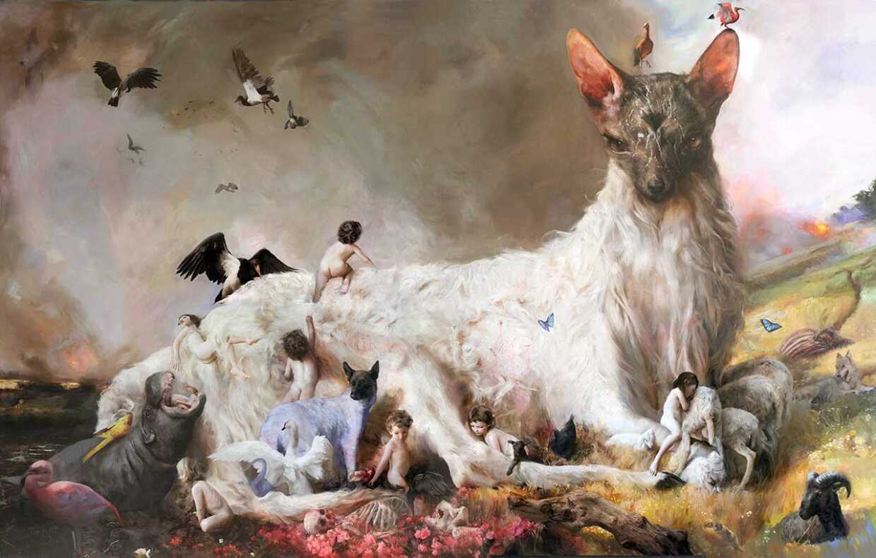 Animal Dios. 2021
Oil on canvas. 200 x 360 cm.