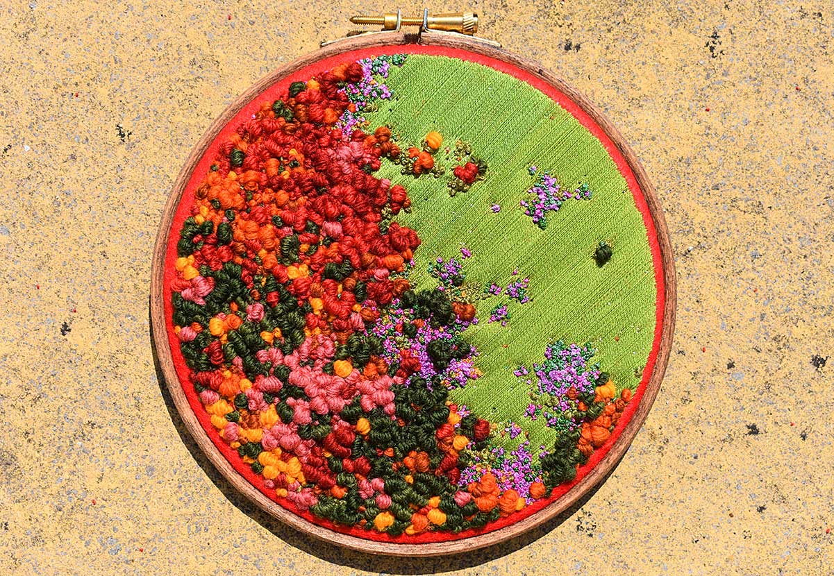 Autumn is calling. 2020. Embroidery. 16 cm (6 inches)