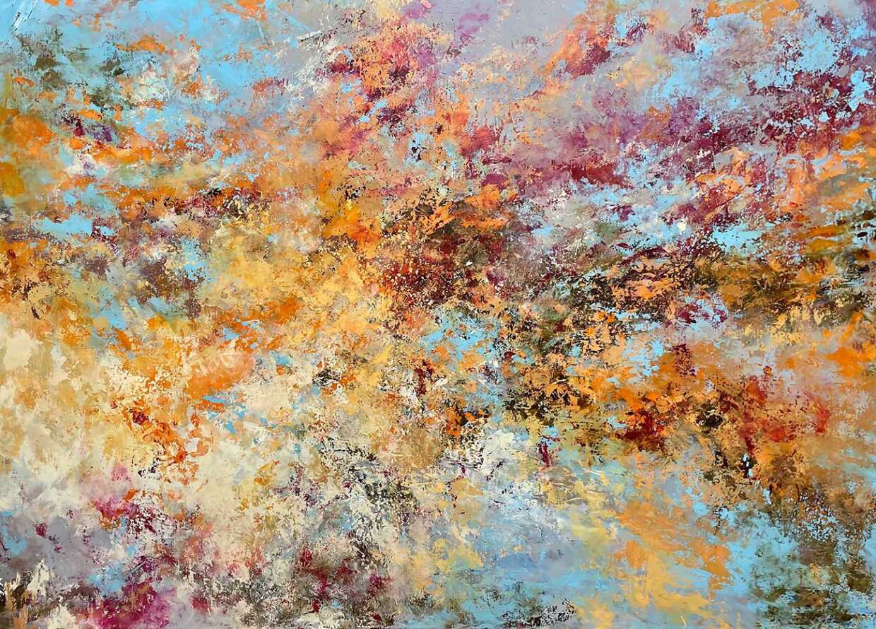 Orange clouds. 2022
Acrylic on canvas. 140x100 cm.