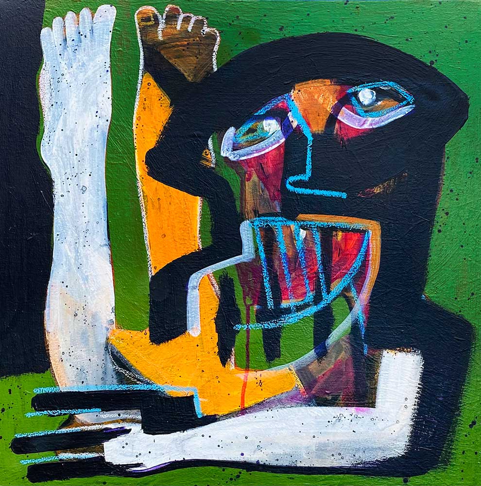 Enjoyment #4. 2021. Acrylic/Oil Stick on canvas. 50 x 50 cm
Evens Arcelin © All rights reserved.