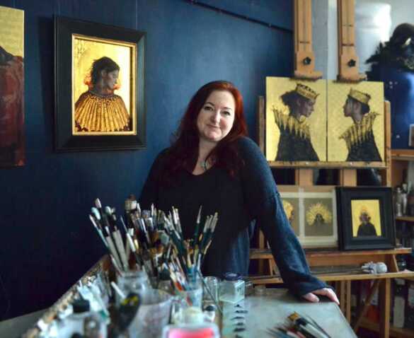 Stephanie Rew at the studio © Art Market Magazine All rights reserved.