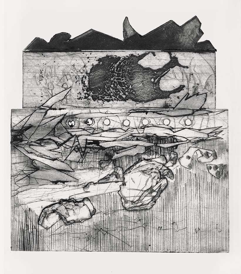 Untitled #554. 2021 Etching, Dry Point. 37x30 cm
Hava Zilbershtein © All rights reserved.