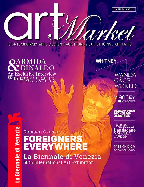 In this month's April issue of Art Market Magazine, we are thrilled to present a feature article dedicated to the 60th International Art Exhibition of the La Biennale di Venezia. The article showcases two Special projects realized by La Biennale di Venezia curators and Artists selected by Dafna Navarro, Editor-in-Chief of the magazine. Additionally, we are excited to present an exclusive interview with Eric Uhlir and coverage of his solo exhibition titled Armida & Rinaldo, held at Winston Wächter Fine Art, New York. Alexandrea Nicholas-Jennings displays two special portrait series, Alex In Wonderland and Imaginative Realist Dystopian/Utopian, while VIANNEY's project, VOYAGES, takes us to a dreamy world. Muberra Karamanoglu exhibits her latest series, 'The Human Face's Two Existences,' and Marcela Jardón features her unique series, 'The Depths of the Emotional Landscape.' Lastly, we provide coverage of the upcoming Wanda Gág's World exhibition at The Whitney Museum of American Art. On the Front Cover: The Pavilion Of Singapore | La Biennale di Venezia. Work in progress image from Seeing Forest (2023). Robert Zhao Renhui: Seeing Forest In collaboration with the curator, Haeju Kim Courtesy of Robert Zhao Renhui. © See the article on page 24 On the Back Cover: In a Gloom Orchard, 2024, Oil on linen, 18 x 14 inches Eric Uhlir © All rights reserved  See the exclusive interview with Eric Uhlir, on page 30