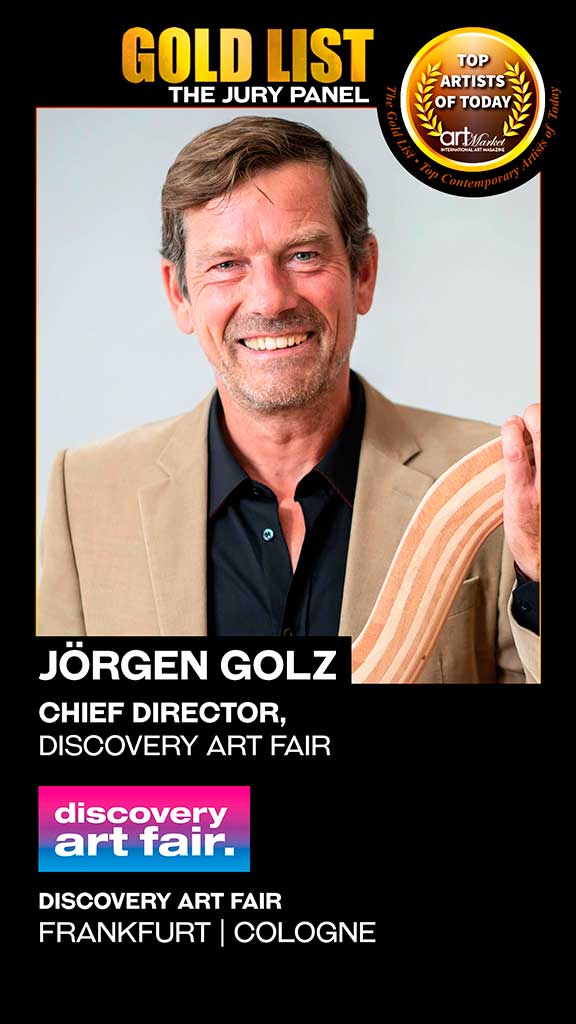 Jorgen Golz on the Jury Panel of the Gold List Special Edition 2024, published by Art Market Magazine. Discovery Art Fair, Frankfurt