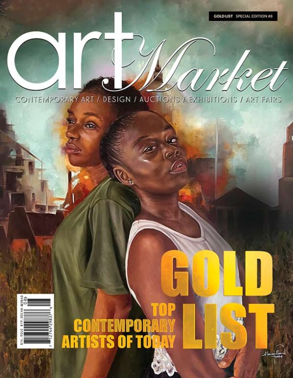 GOLD LIST SPECIAL EDITION #8| 2024 | COVER | PRINT EDITION The International Art Market Magazine proudly presents The GOLD LIST: Top Contemporary Artists of Today. This special, highly anticipated, and groundbreaking publication features a top list of the most talented, inspiring, and promising artists operating in the world today, chosen by the prestigious Gold List Jury Panel. Art Market magazine features extraordinary artists and photographers. This issue provides a candid look into contemporary art in all fields and a quality list of artists to invest in and be inspired by.