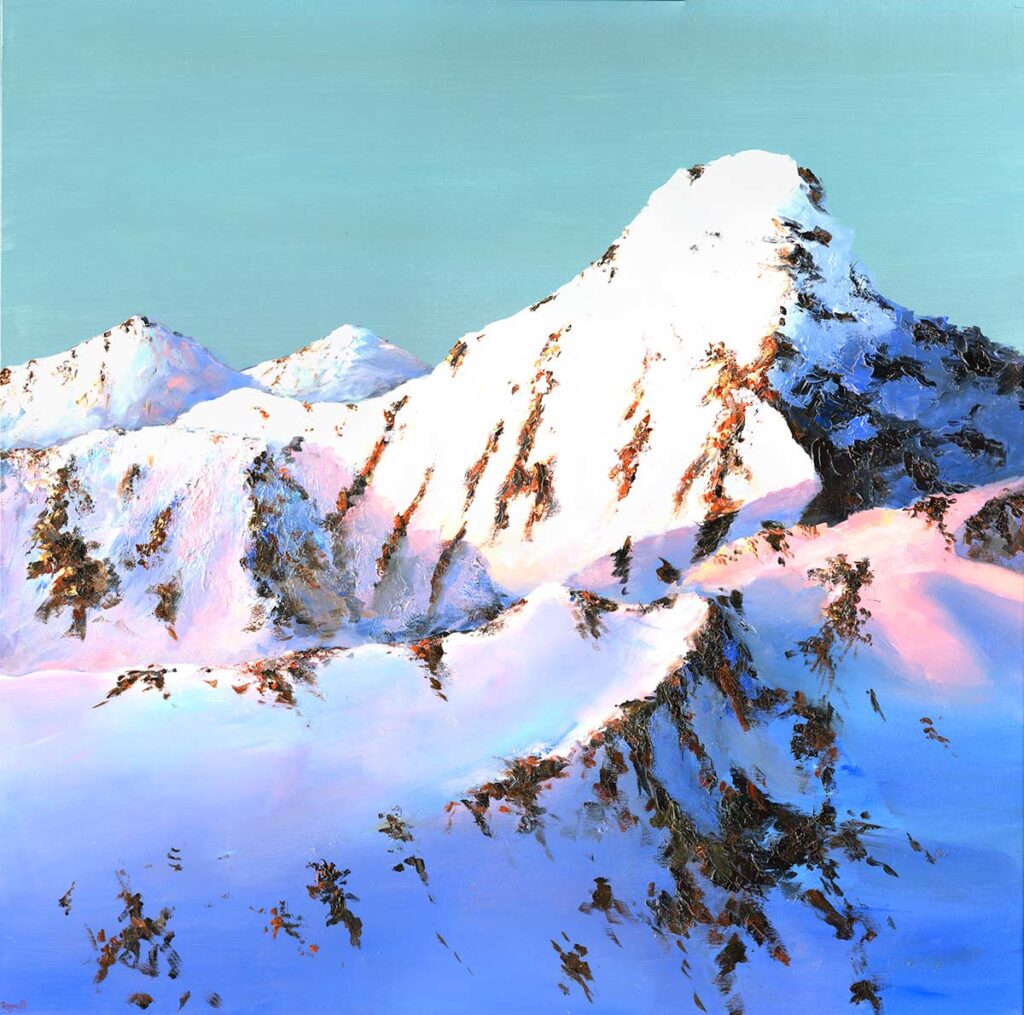 Snowy Alps Mountains
Oil on canvas. 100 x 100 cm
Daniel Raynott © All rights reserved.