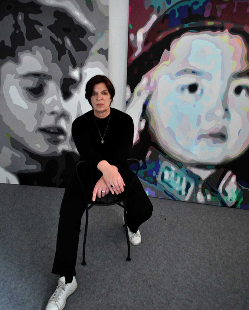 Sabine Kürzel at the studio.