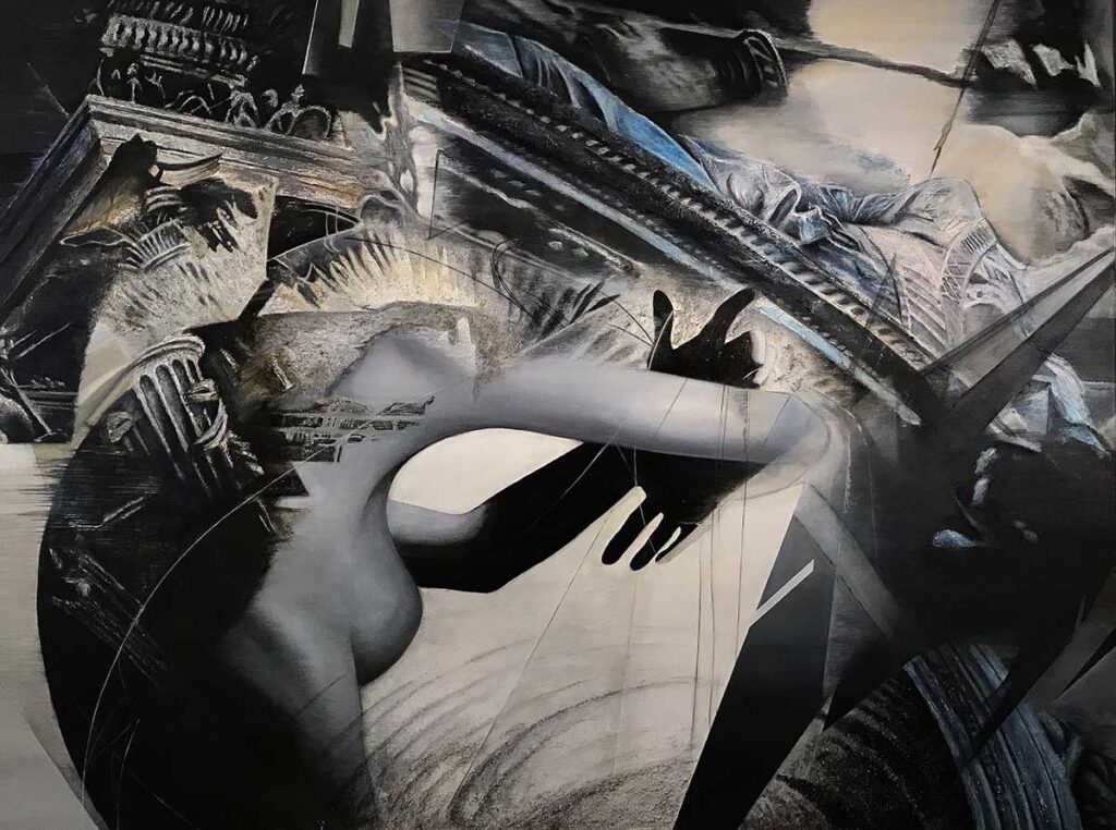 Ars Vivendi. 150x114 cm.
Acrylic and oil on canvas, 2019
Bianca Paraschiv © All rights reserved.