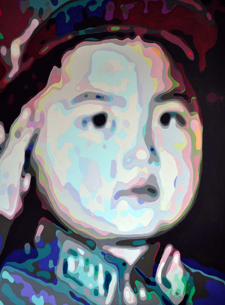"Little Boy 5 (Kim) ", 2025
Acrylic on canvas, 190x140 cm,
Sabine Kürzel © All rights reserved.
