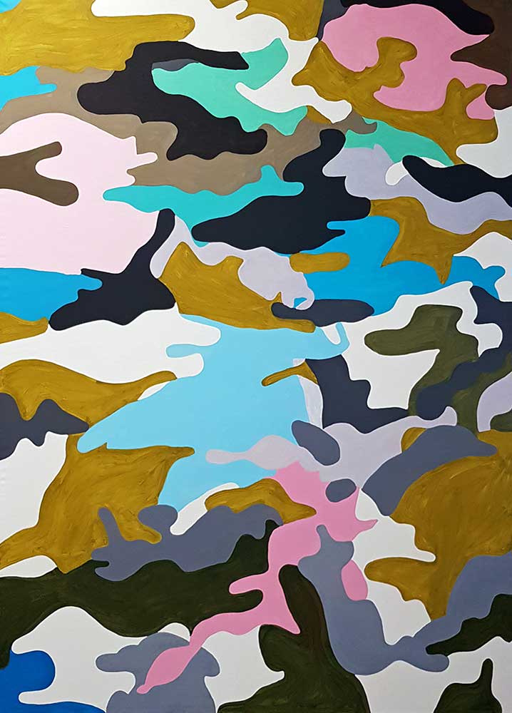 "Sustainable painting 1 ", 2022
Acrylic on canvas, 200x145 cm,
Sabine Kürzel © All rights reserved.