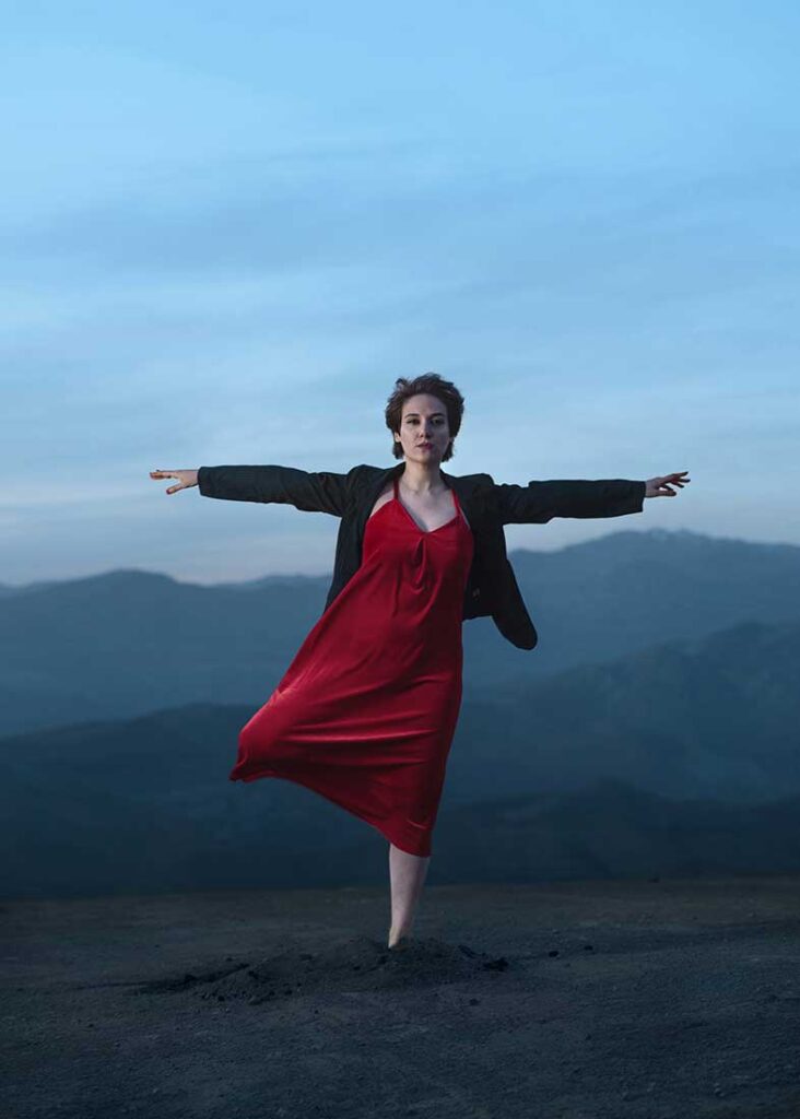 Emerging to Sky:
The girl's face finally appears, and the colors fill the frame. She emerges with great passion and enthusiasm toward the blue sky in her red dress. She has walked the difficult path of transcendence and evolution.
May 2024
Siavosh Ejlali © All rights reserved.