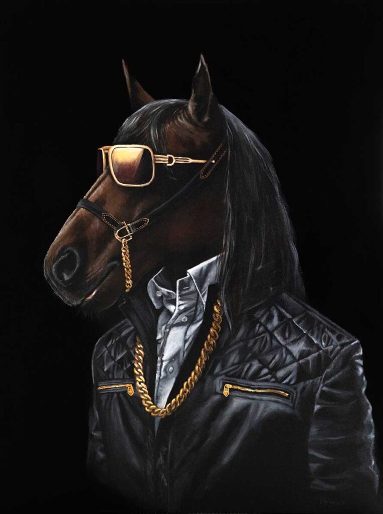 HORSE IN BLACK. 2024
Acrylic on canvas
48 x 36 inch
Alina Shimova ©
All rights reserved.