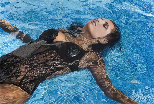 Wet Lace #2 Acrylic and oil on canvas. 100 x 150 cm Johannes Wessmark © All rights reserved.