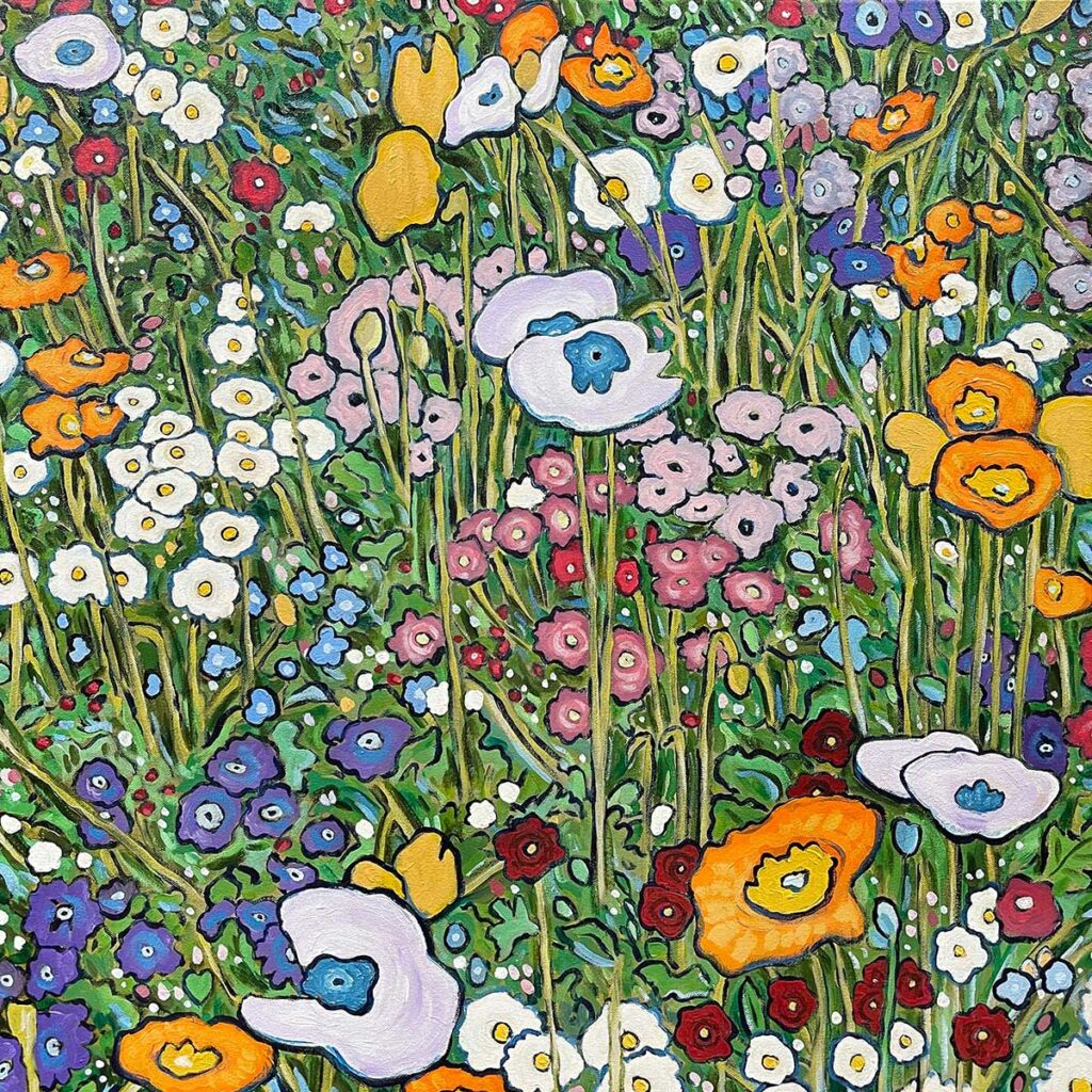 Floral Happiness. 2021
Acrylic on canvas. 91x91 cm.
Chris Arnold © All rights reserved.