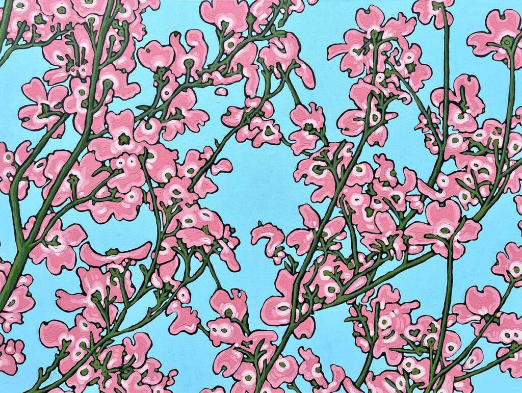 Pink Flowers. 2023
Acrylic on canvas. 91x122 cm.
Chris Arnold © All rights reserved.