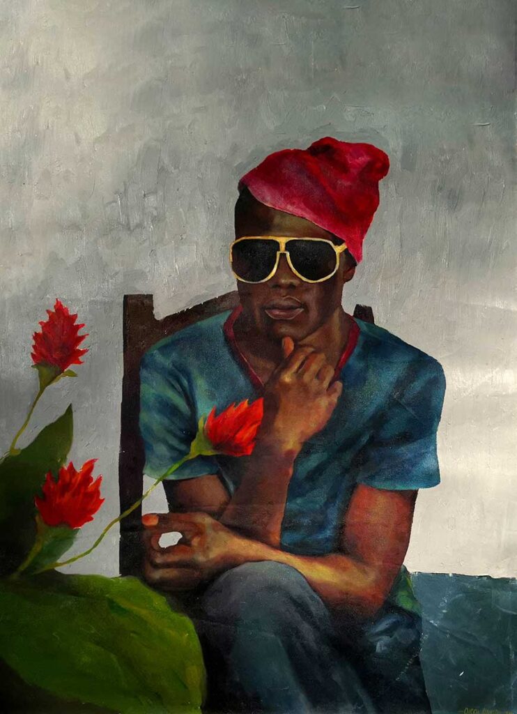  Moment of Reflection
Oil on canvas
75 x 90 cm. 2024
David Okoi © All rights reserved.