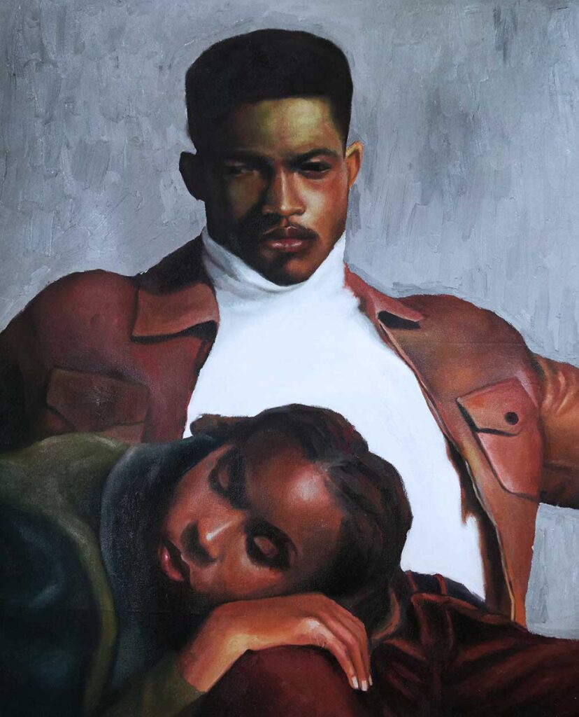 STAY WITH ME 
Oil on canvas  75 X 90 cm. 2024 
David Okoi © All rights reserved.