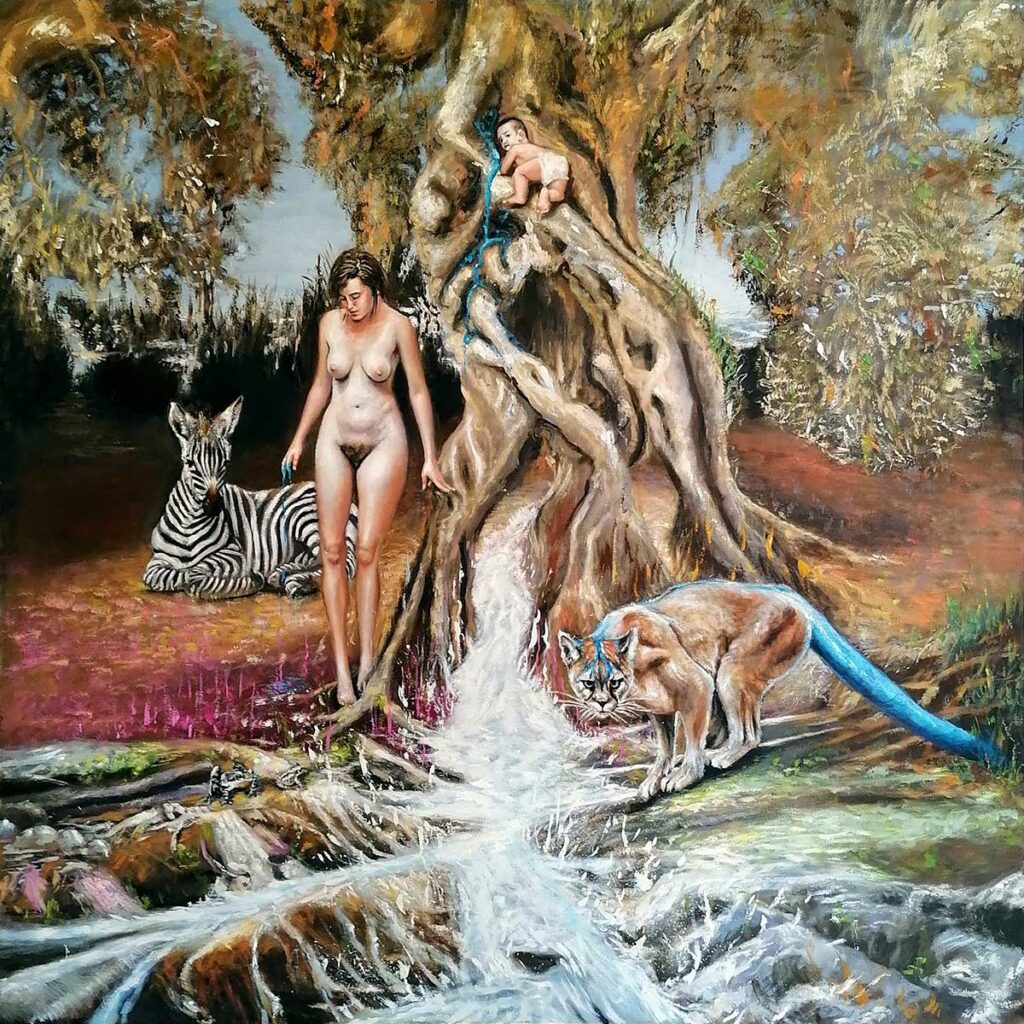 “The Olive’s Garden” Oil on Linen, 120x120cm (2020)
Mario Balsamo © All rights reserved.