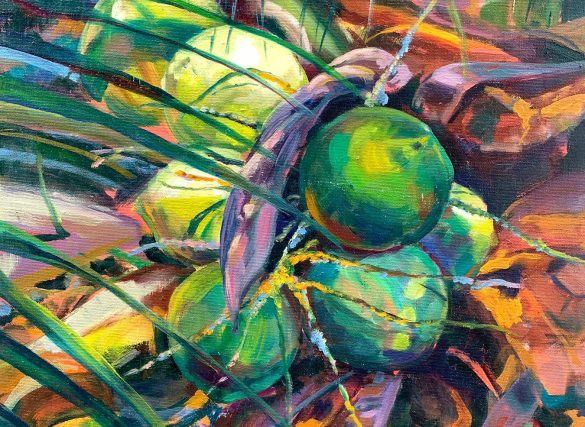 MOMALYU (Detail) Liubov Kriuchkova. Perception of Nature. 2025 Oil on canvas. 50x50 cm JS Gallery © All rights reserved.