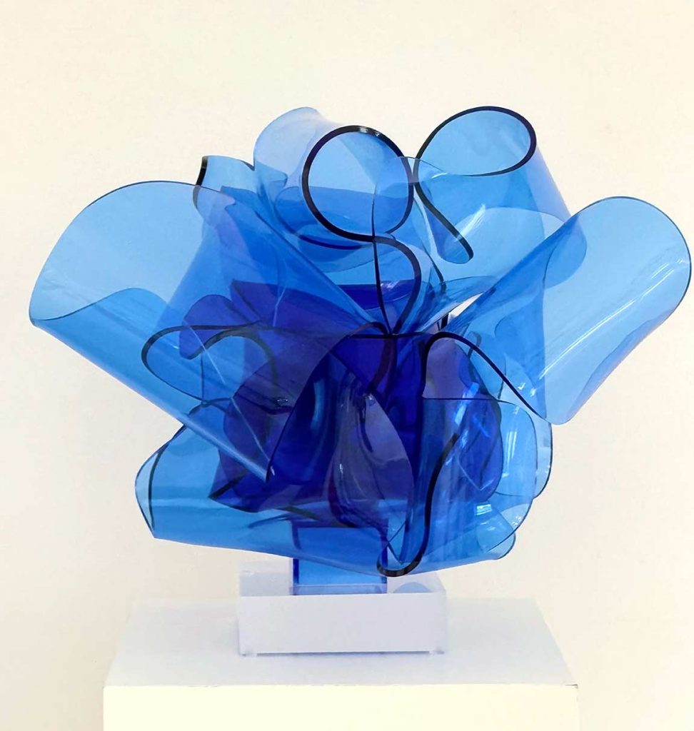 K Art Projects USA Artist Carola Orieta Sperman Amed Azur, Soul of Azure 20 x 19 x 20