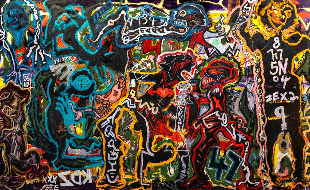 Two Monsters and Their KDZ
304 x 457 cm. 2024
Gordon Massman © All rights reserved.