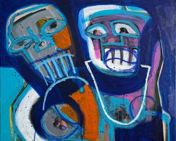 Series: The Living Touch me Mixed media on Canvas 91 x 60 cm. 2025 Evens Arcelin © All rights reserved.