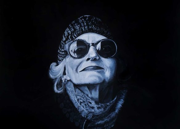 Jane, (Detail) Acrylic on Canvas, 122 x 122, 2024 Franshesca Oliveras © All rights reserved