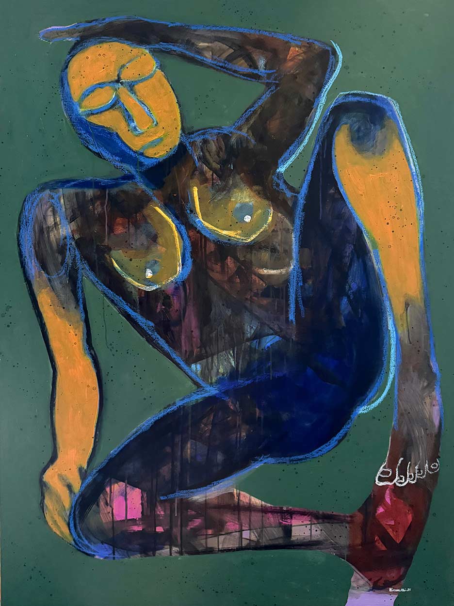 Series: The Living
Dream of you
Mixed media on Canvas 121 x 91 cm. 2025
Evens Arcelin © All rights reserved.