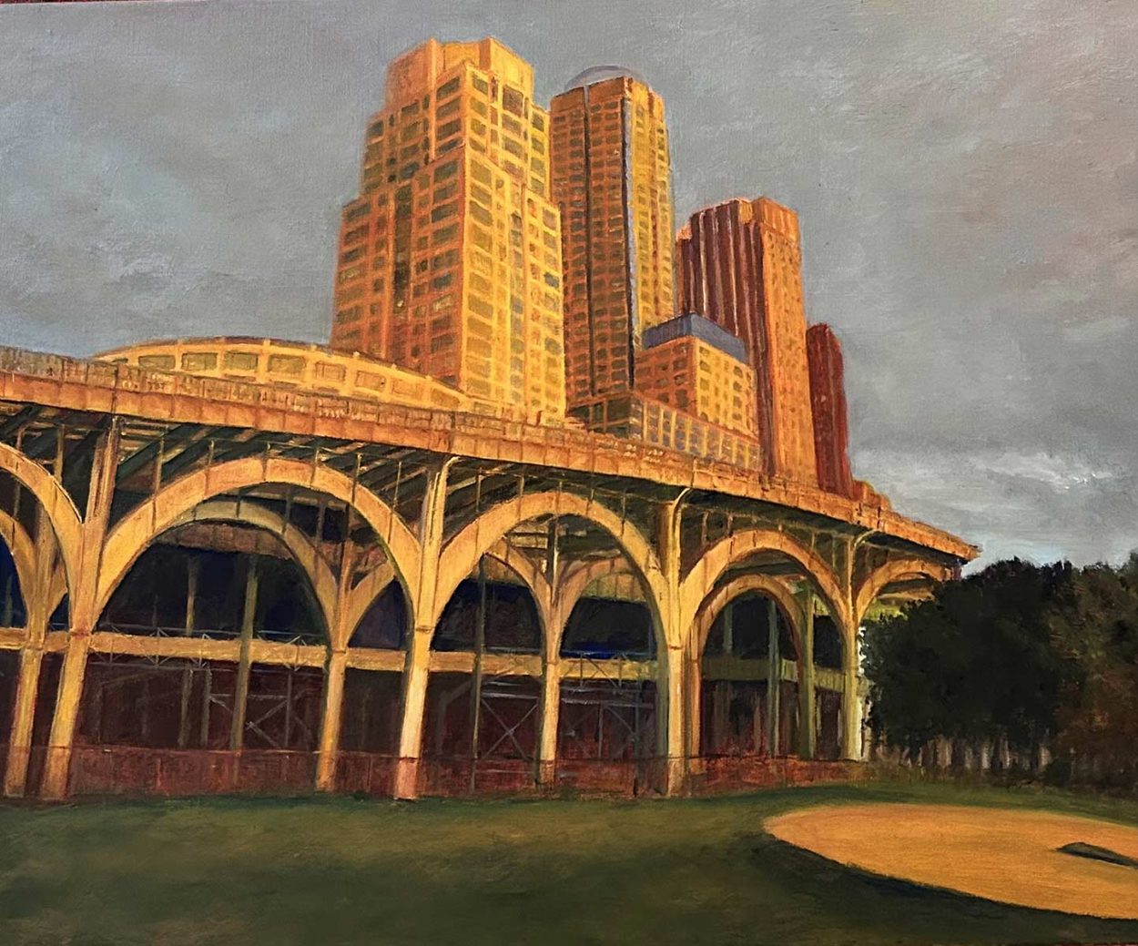 Series: Cityscapes
Last Light Riverside Park. 2025
Oil on Canvas
40.5 x 51 cm (16x20”)
Jessica Ziegler © All rights reserved.