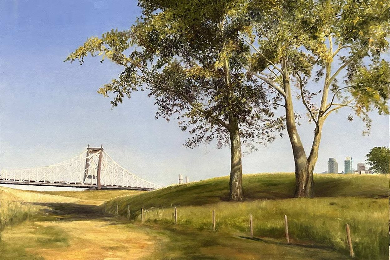 Series: Cityscapes
Roosevelt Island Oasis. 2024
Oil on Canvas
61 x 91.5 cm (24x36”)
Jessica Ziegler © 
All rights reserved.