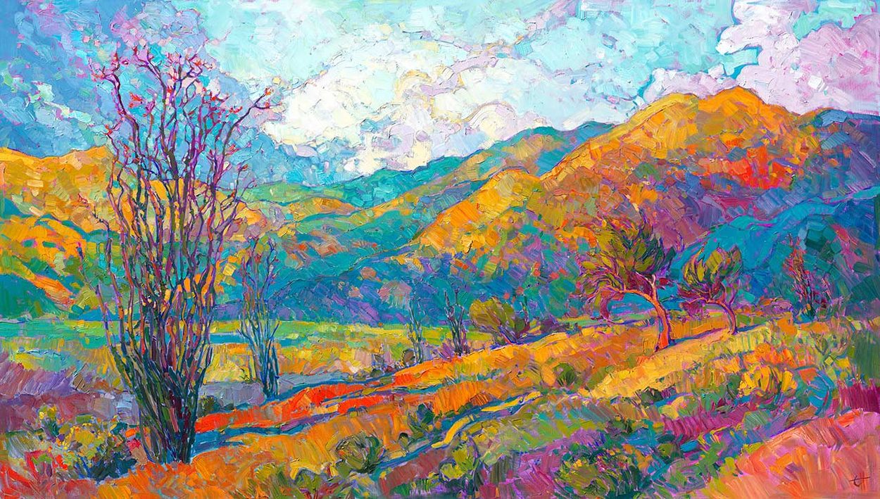 “Peaceful Light”. 2015
Oil on canvas, 
122 x 213 cm
Erin Hanson © 
All  rights reserved