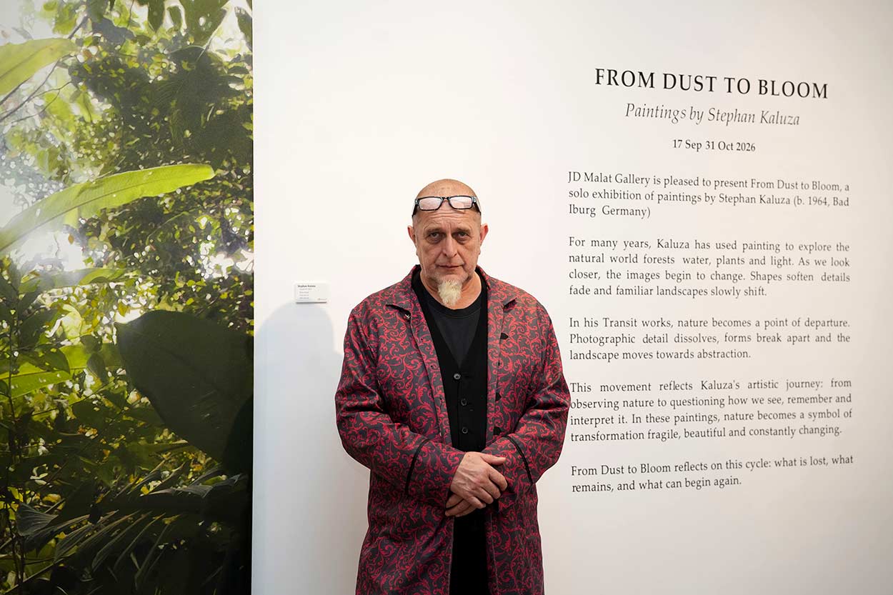Exhibition View. 
Stephan Kaluza . From Dust to Bloom at the JD Malat Gallery, Dubai. 
© All rights reserved. 